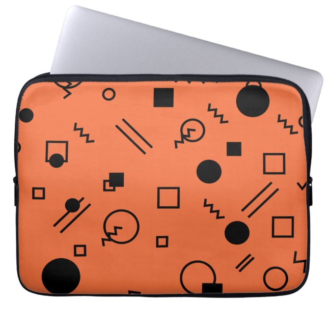Capa Para Notebook Laranja, diversão, tendências, gráfico geométrico  (Frente)