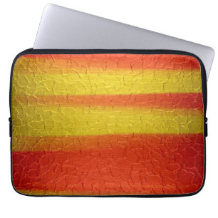 Capa Para Notebook Laranja e Dourado aço inoxidável