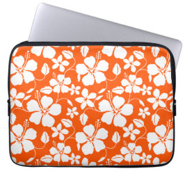 CAPA PARA NOTEBOOK LARANJA HAWAIIAN HULA (HIBISCUS)