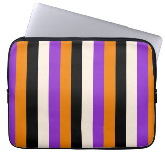 Capa Para Notebook Laranja Roxo Preto Listra de Halloween