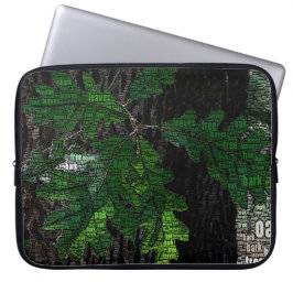 Capa Para Notebook Latido encaixado tipografia das folhas da árvore