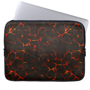 Capa Para Notebook Lava à terra derretida rachada do vulcão da roch