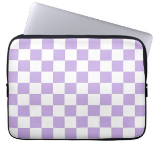 Capa Para Notebook Lavanda e branco verificados