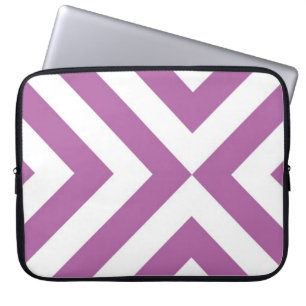 Capa Para Notebook Lavanda e Cevrons Brancos