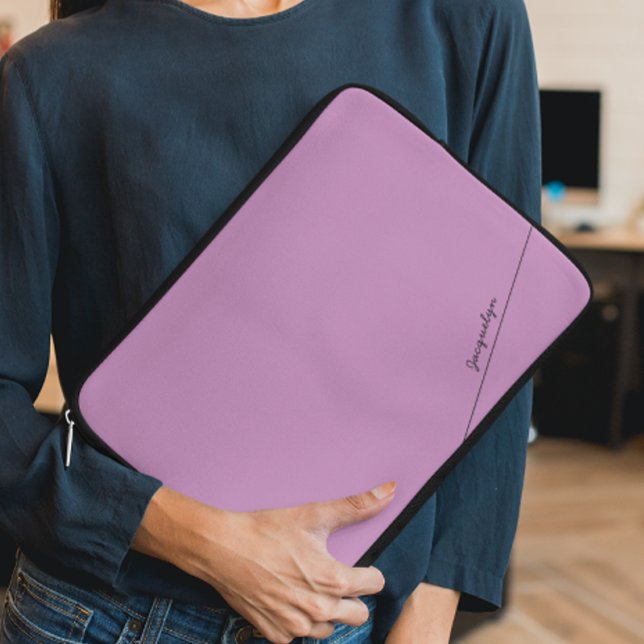 Capa Para Notebook Lavanda Elegante com Bolsa de laptop de Nome (Criador carregado)