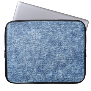 Capa Para Notebook Lave com ácido o denim azul, textura próxima.