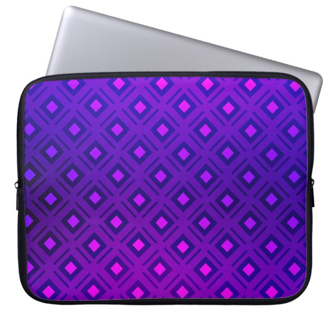 Capa Para Notebook Layout roxo claro com linhas, retângulo. Brilho (Frente)