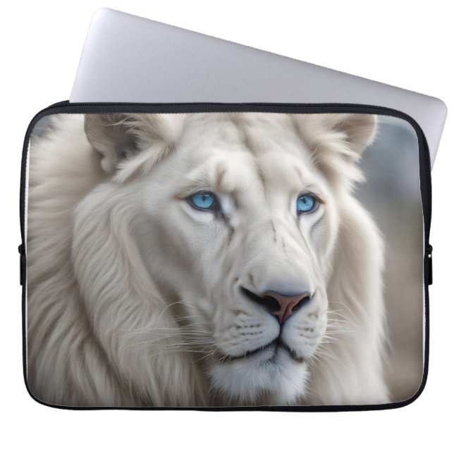 Capa Para Notebook Leão branco (Frente)