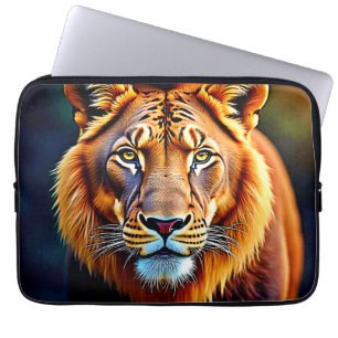 Capa Para Notebook Leão Majestoso: Alma do Rei Selvagem Arte
