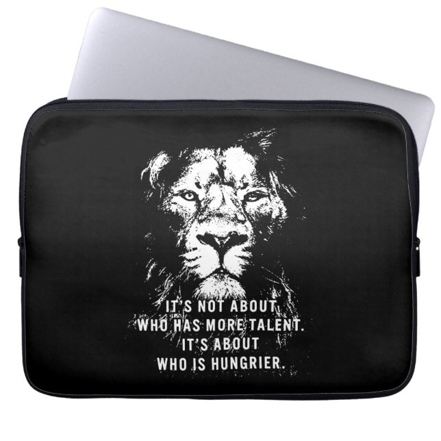 Capa Para Notebook Leão - Palavras Motivacionais - Inspiração (Frente)