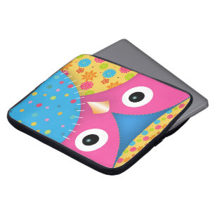Capa Para Notebook Legal e engraçadas bolinhas florais de coruja de 