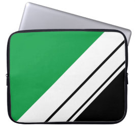 Capa Para Notebook Legal faixas brancas de cor verde desportivo