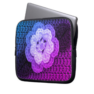 Capa Para Notebook Legal Floral Artisan Crochet Eletrônicos Bag