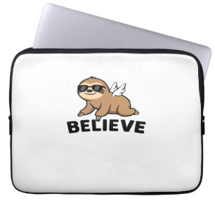 Capa Para Notebook Legal Flying Sloth acredita em design motivacional