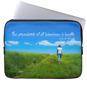 Capa Para Notebook Leigh Hunt Inspirational Cote "Saúde"