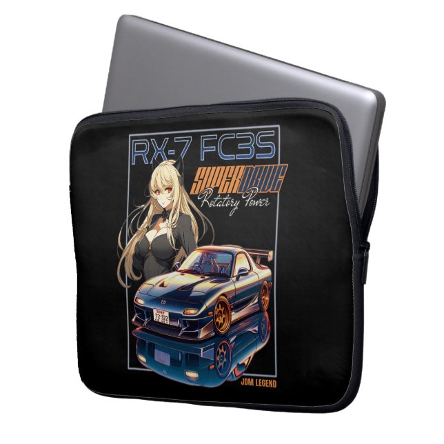 Capa Para Notebook LEND do JDM: potência rotativa RX-7 FC3S (Frente Esquerda)