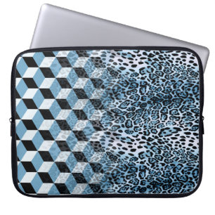 Capa Para Notebook Leopard Geométrico, Design de Pele Animal.