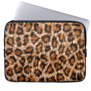 Capa Para Notebook Leopard Jaguar Cat Brown fur Pattern-24610