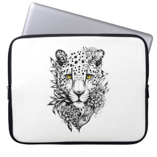 Capa Para Notebook Leopard Wild Animal Nature Ilustração Arte