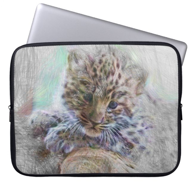 Capa Para Notebook leopardo-do-bebê (Frente)