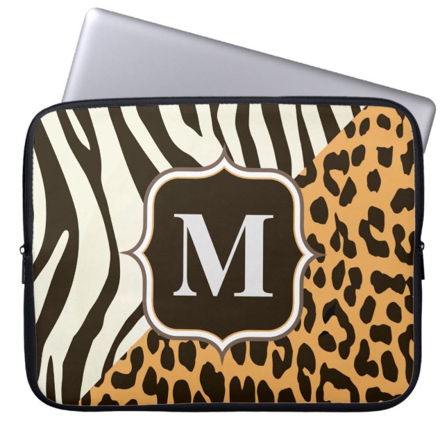 Capa Para Notebook Leopardo e Zebra (Frente)