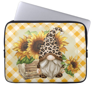 Capa Para Notebook Leopardo Gnomo Girassóis