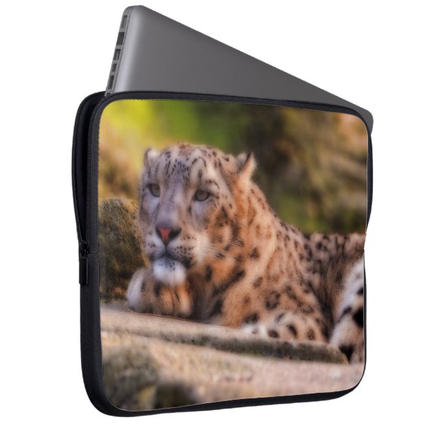 Capa Para Notebook Leopardo solto (Frente Esquerda)