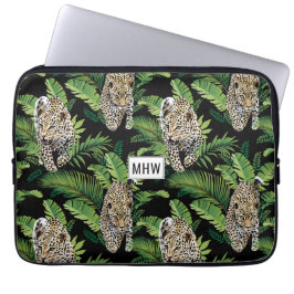 Capa Para Notebook Leopardos bolsas de laptop de monograma personaliz