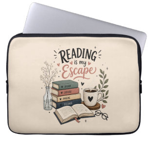 Capa Para Notebook Ler É a Minha Escapada - Planejador de Amante de L