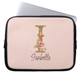 Capa Para Notebook Letra de Nome Personalizado I Rosas Cor-de-Rosa Be