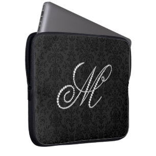 Capa Para Notebook Letra Elegante M Diamantes Estimulantes-Monograma