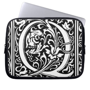 Capa Para Notebook Letra Q Monograma Medieval Arte Nova