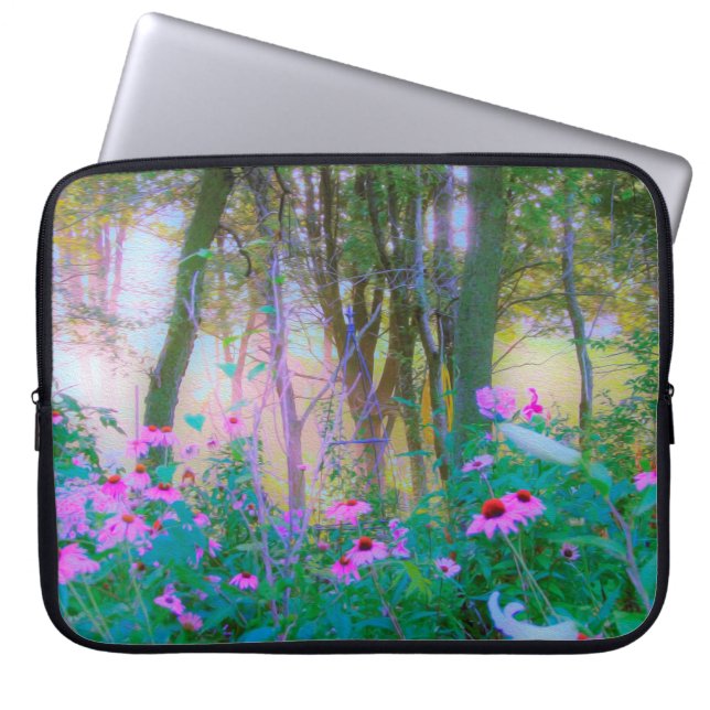 Capa Para Notebook Levantamento do Sol Brilhante com Confluentes Rosa (Frente)