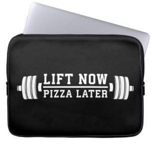Capa Para Notebook Levante Agora, Pizza Mais Tarde, Barbell - Engraça