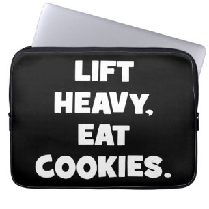 Capa Para Notebook Levante Cookies Pesados, Coma - Engraçado - Workou