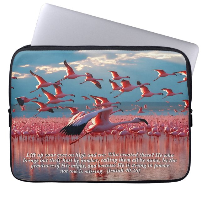 Capa Para Notebook Levante Os Olhos No Alto, Deus E Criação Verso (Frente)