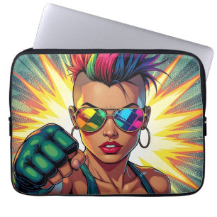 Capa Para Notebook LGBT Lésbica Mohawk Uppercut Pop Art