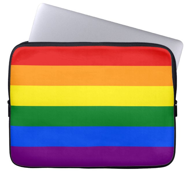 Capa Para Notebook LGBTQ+ Rainbow Flag Stripes for Pride Month -  (Frente)