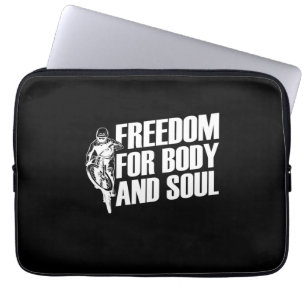 Capa Para Notebook Liberdade De Bike De Montanha Para Corpo E Alma
