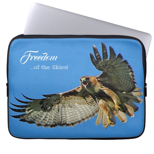 Capa Para Notebook Liberdade dos céus falcão de cauda vermelha (Frente)