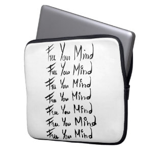Capa Para Notebook LIBERTE A MENTE!  Citação de caligrafia motivaci