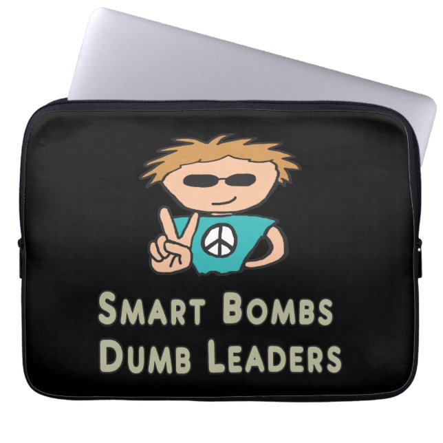 Capa Para Notebook Líderes de Lixo de Bombas Inteligentes Anti-Guerra (Frente)