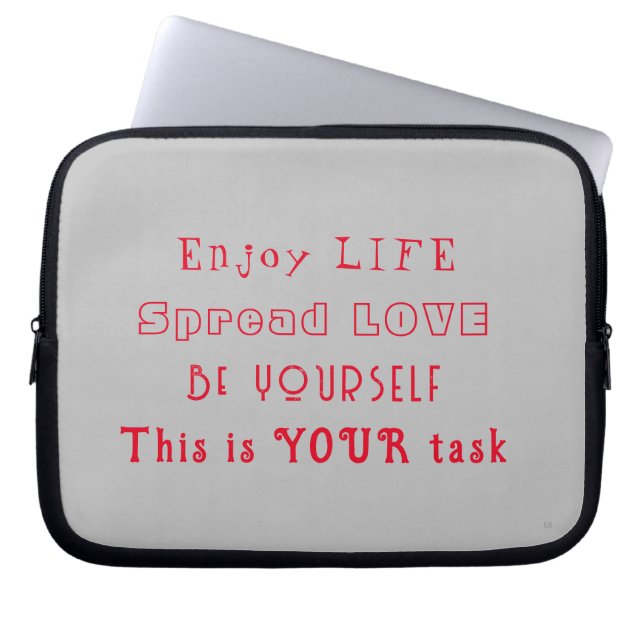 Capa Para Notebook Life and Love - Eletrônicos Bag (Frente)