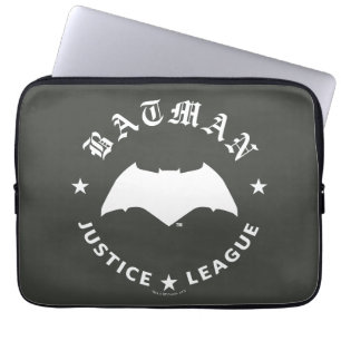 Capa Para Notebook Liga da Justiça   Batman Retro Bat Emblem