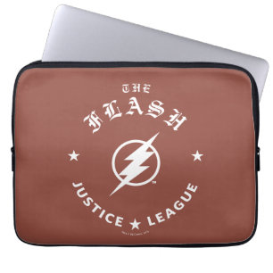 Capa Para Notebook Liga da Justiça Emblema Relâmpago Retroativo