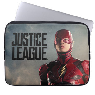 Capa Para Notebook Liga da Justiça   Flash no Battlefield