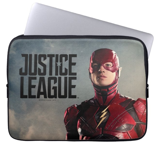Capa Para Notebook Liga da Justiça | Flash no Battlefield (Frente)