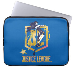 Capa Para Notebook Liga da Justiça  Maravilha Pop de Logotipo JL