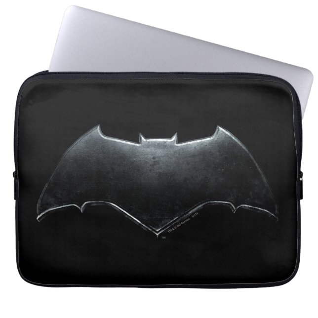Capa Para Notebook Liga da Justiça | Símbolo de Batman Metálico (Frente)
