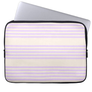 Capa Para Notebook Lilac púrpura e bege 5 listras